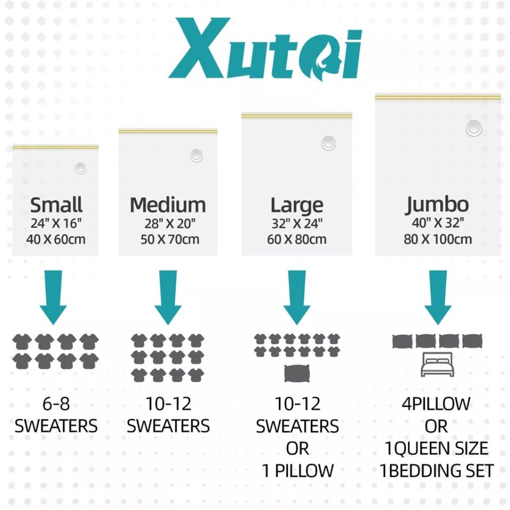 Vacuum Storage Bag Compressed Bag  Space Saver 10 bags set Size 32" x 24"